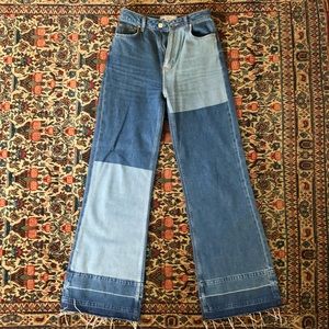 ***SOLD***Free People Patchwork High Waisted Jeans